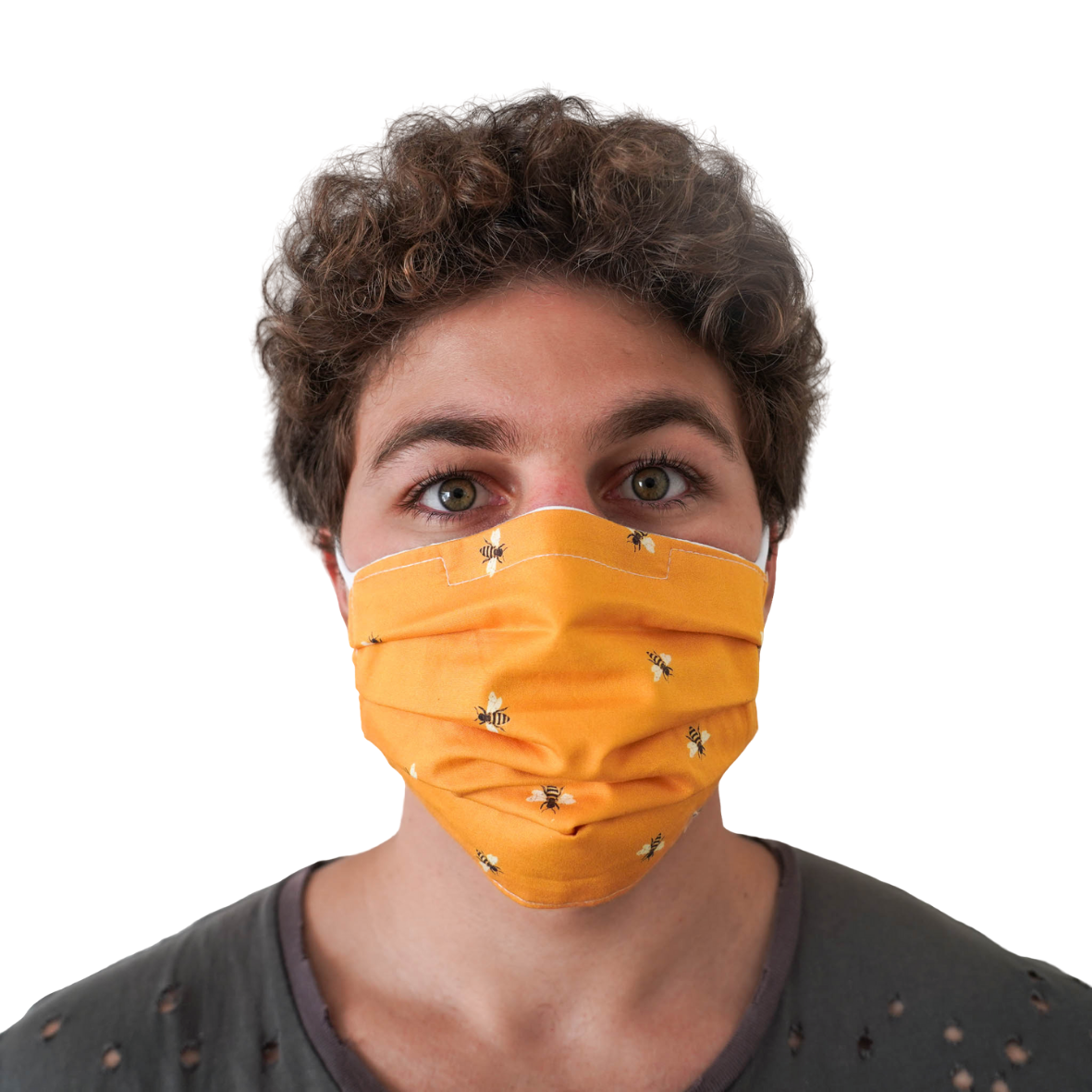 Protective Face Mask - Yellow Bee