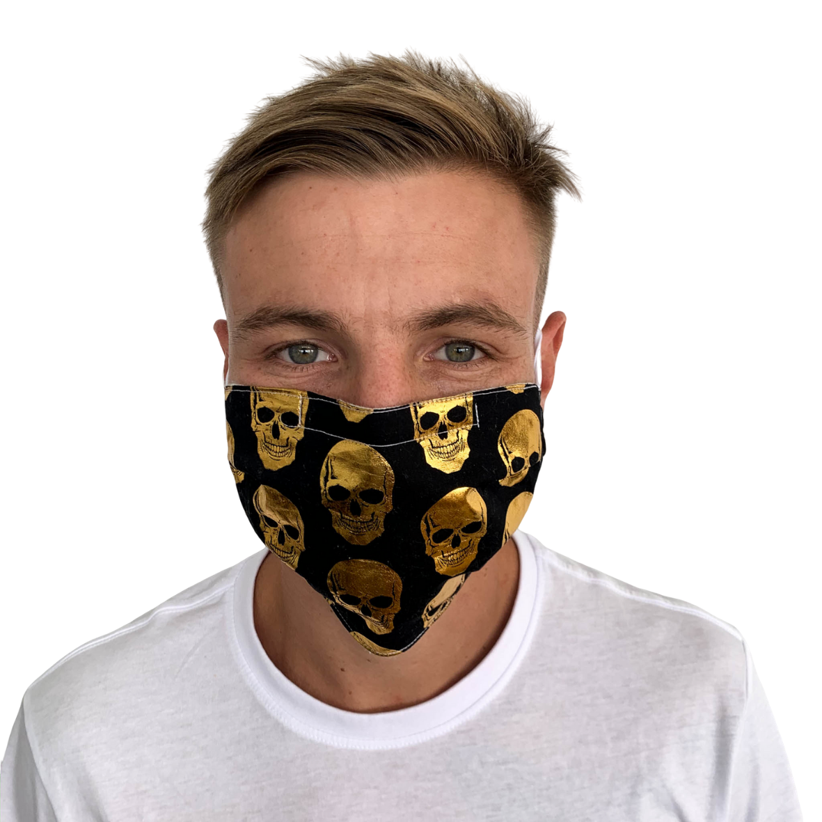Protective Mask - Gold Skull