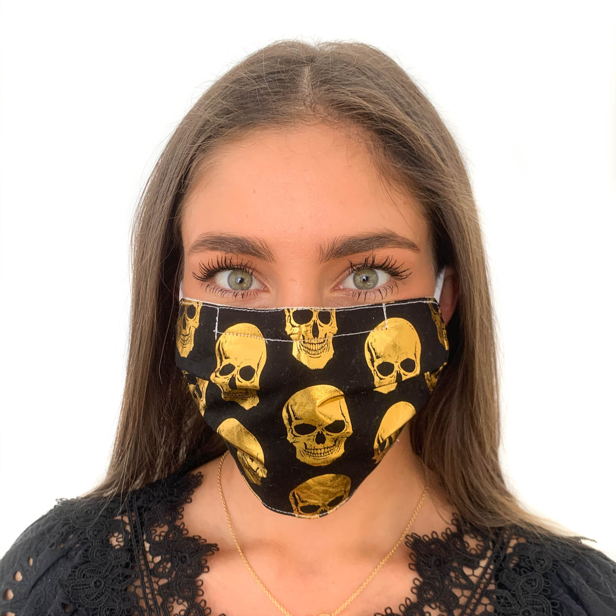 Protective Mask - Gold Skull