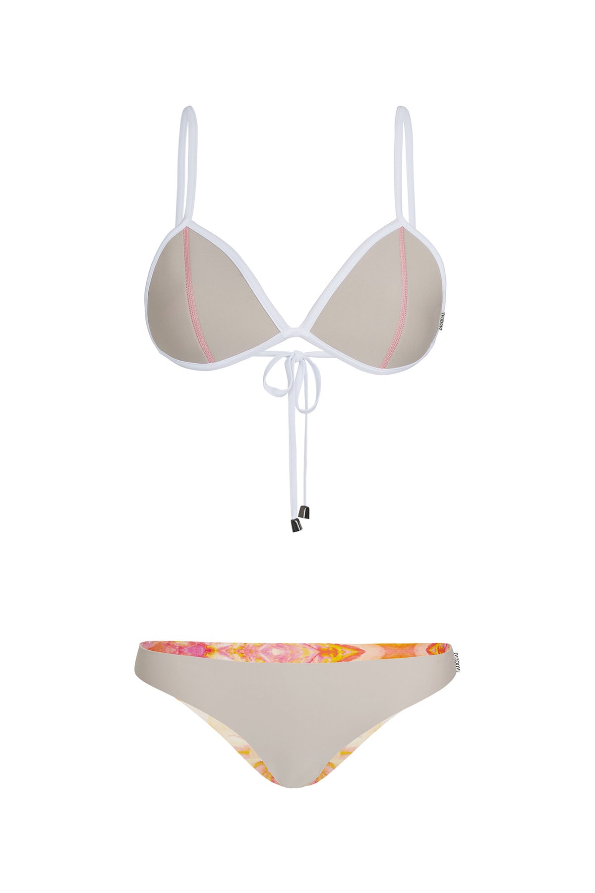 &quot;Adriana&quot; Neoprene Bralette Reversible Bikini [Sahara Sunset / Sand Dune] .