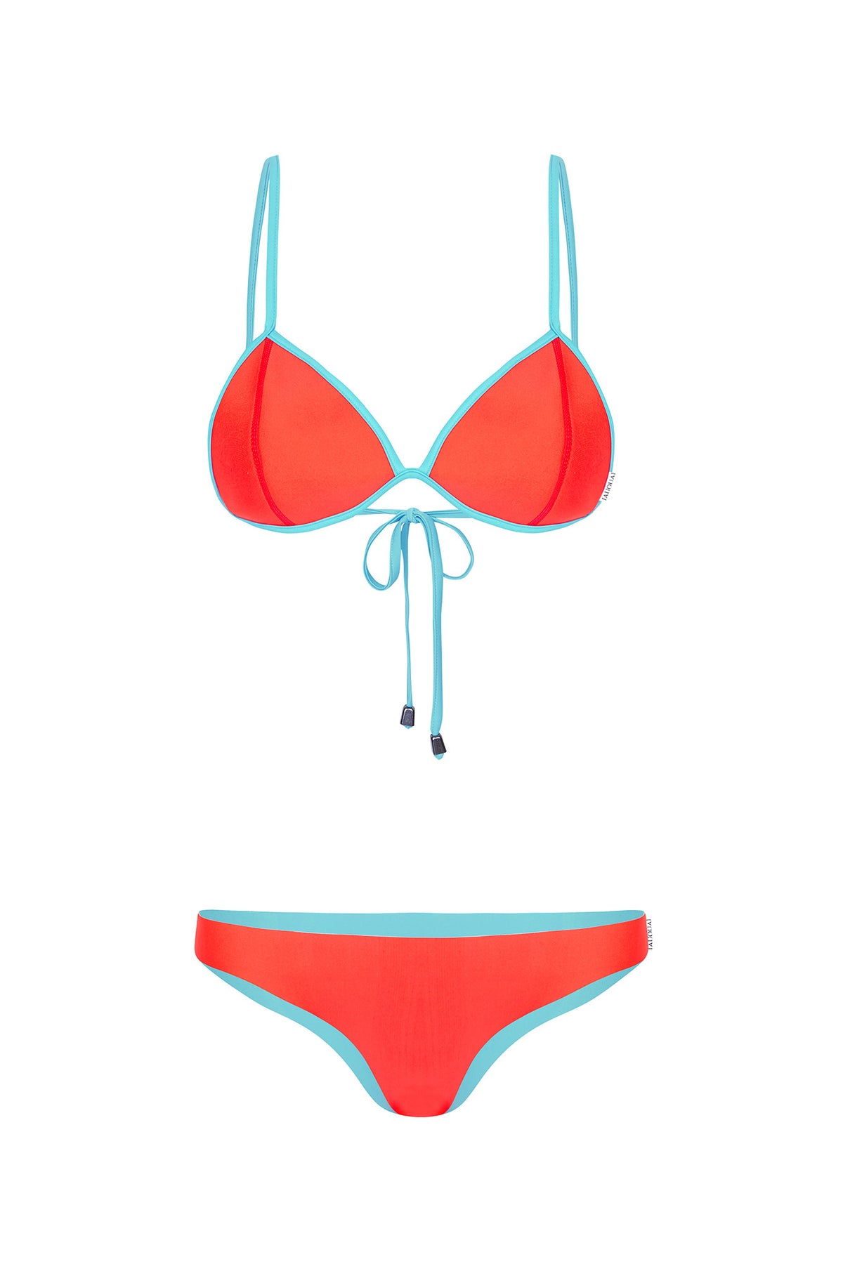 &quot;Adriana&quot; Bralette Reversible Bikini [Waikiki Watermelon / Bahama Blue]