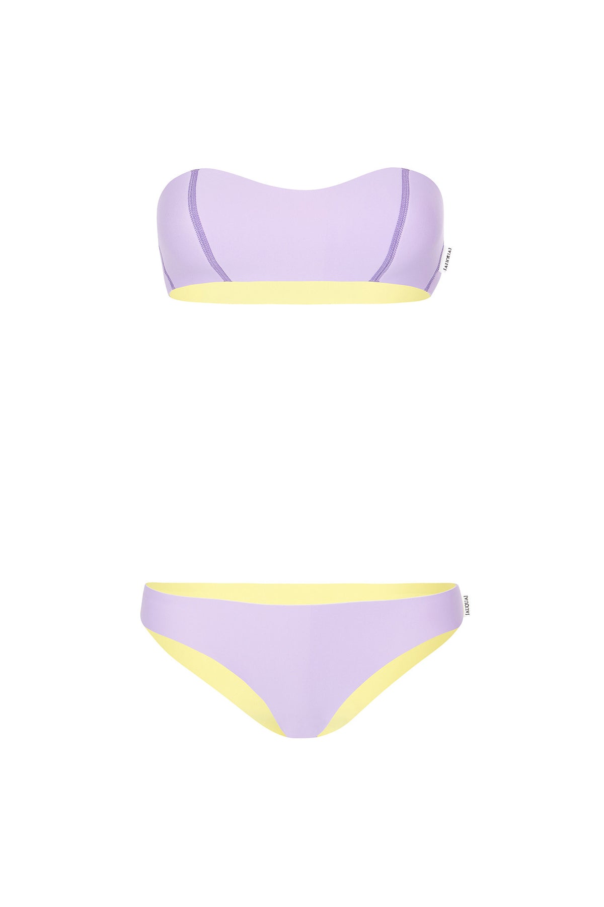 WAREHOUSE SALE - &quot;Cara&quot; Bandeau Reversible Bikini [Long Island Lemon / Lyon Lilac]
